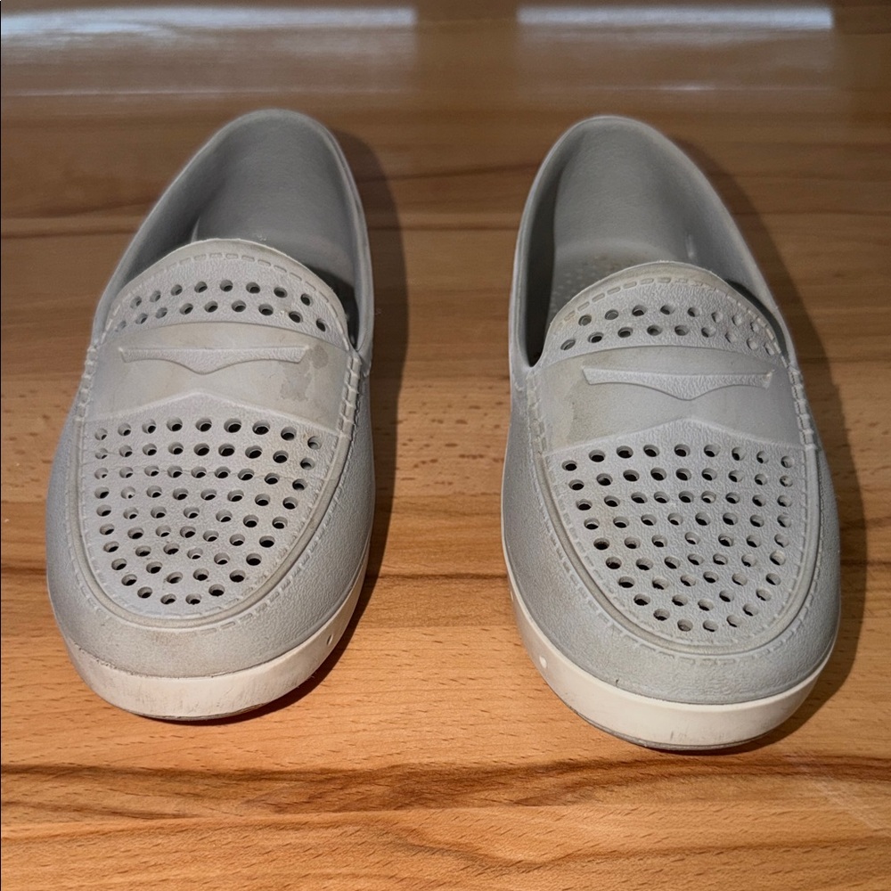 Gray Perforated Loafers (Floafers)